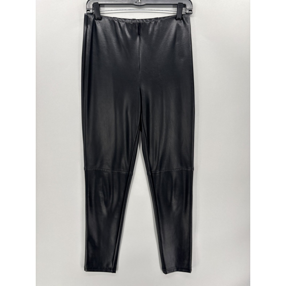 Joseph Ribkoff Pants Womens 6 Black Faux Leather Ankle Leggings Stretch